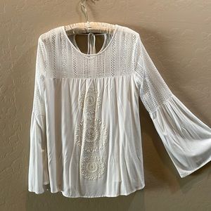 White embellished top